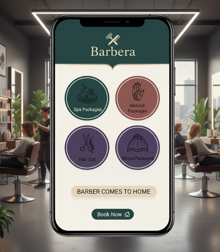 Salon Booking Platform for Barbera - Beauty & Wellness case study by Auralogic Labs technology consulting