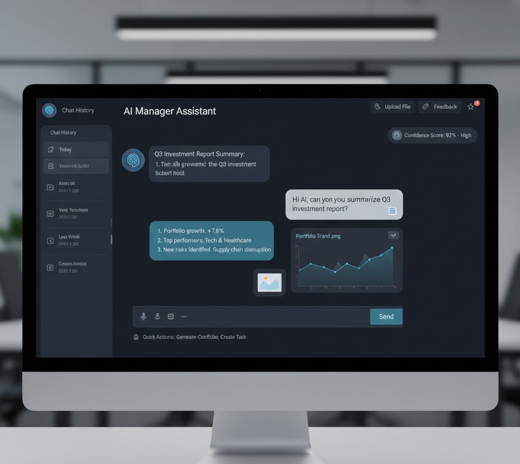 AI Manager Assistant for Workflow Automation - Financial Services case study by Auralogic Labs technology consulting